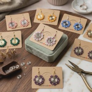 boucles d’oreilles spirales colorées – fait main avec amour